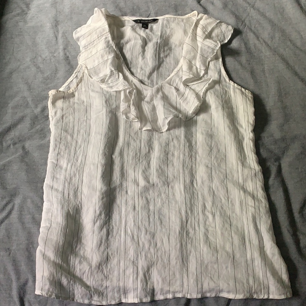 Striped banana republic sleeveless top